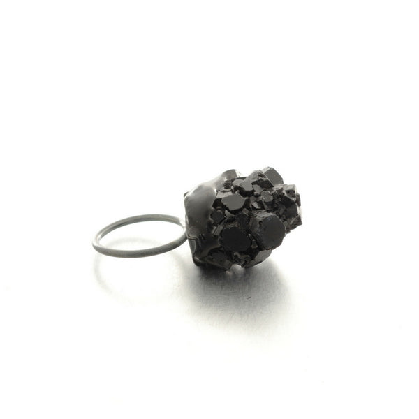 Small black resin ring