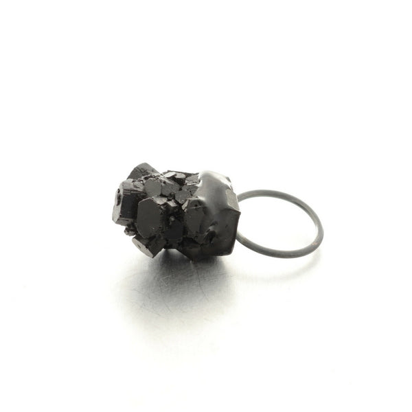 Small black resin ring