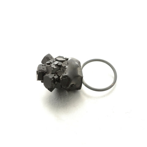 Small black resin ring