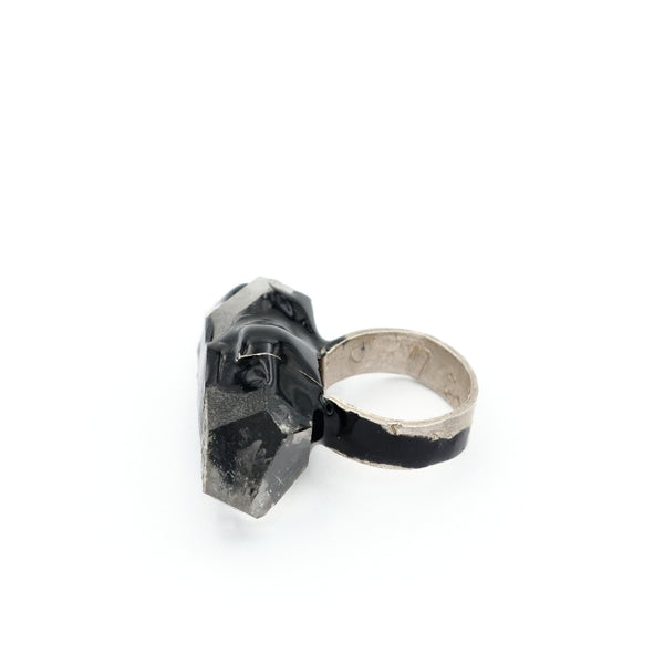 Silber Ring mit Bergkristall, Izabella Petrut Schmuck, Wien, Online shop