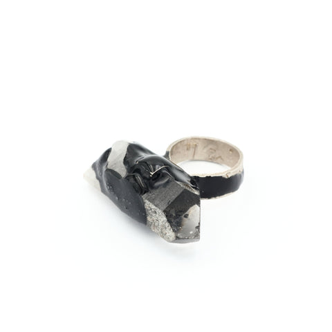 Dramatic ring with Quartz, Izabella Petrut, silver jewellery, online shop