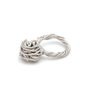 chunky silver ring, handmade. Gift inspiration for women. Handmade in Vienna